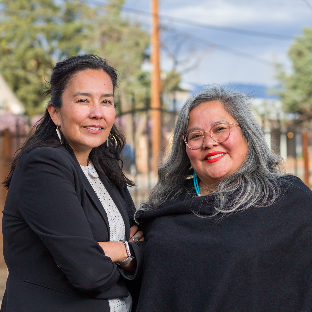 Sisters Olivia Roanhorse, MPH, COO (left) and Vanessa Roanhorse, CEO (right)