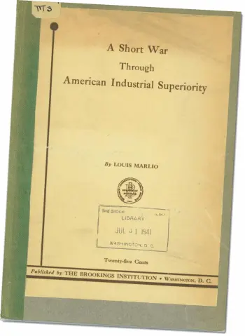 A Short War Through American Industrial Superiority