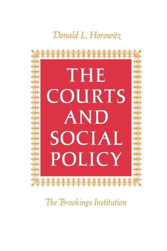Cover: The Courts and Social Policy