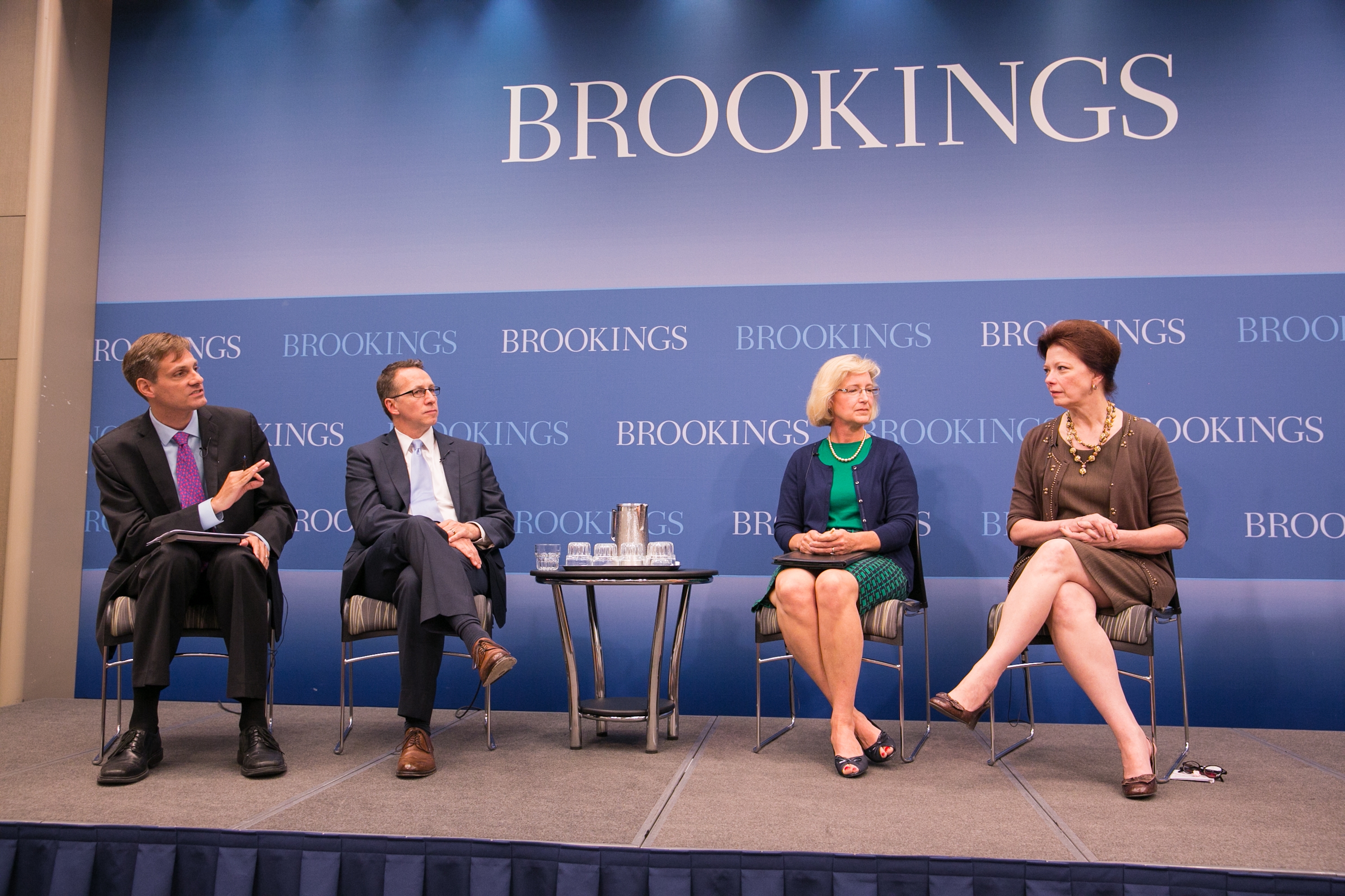 Confronting Suburban Poverty in America co-author Alan Berube, Joe Neri, Mary Fertakis and Angela Blanchard