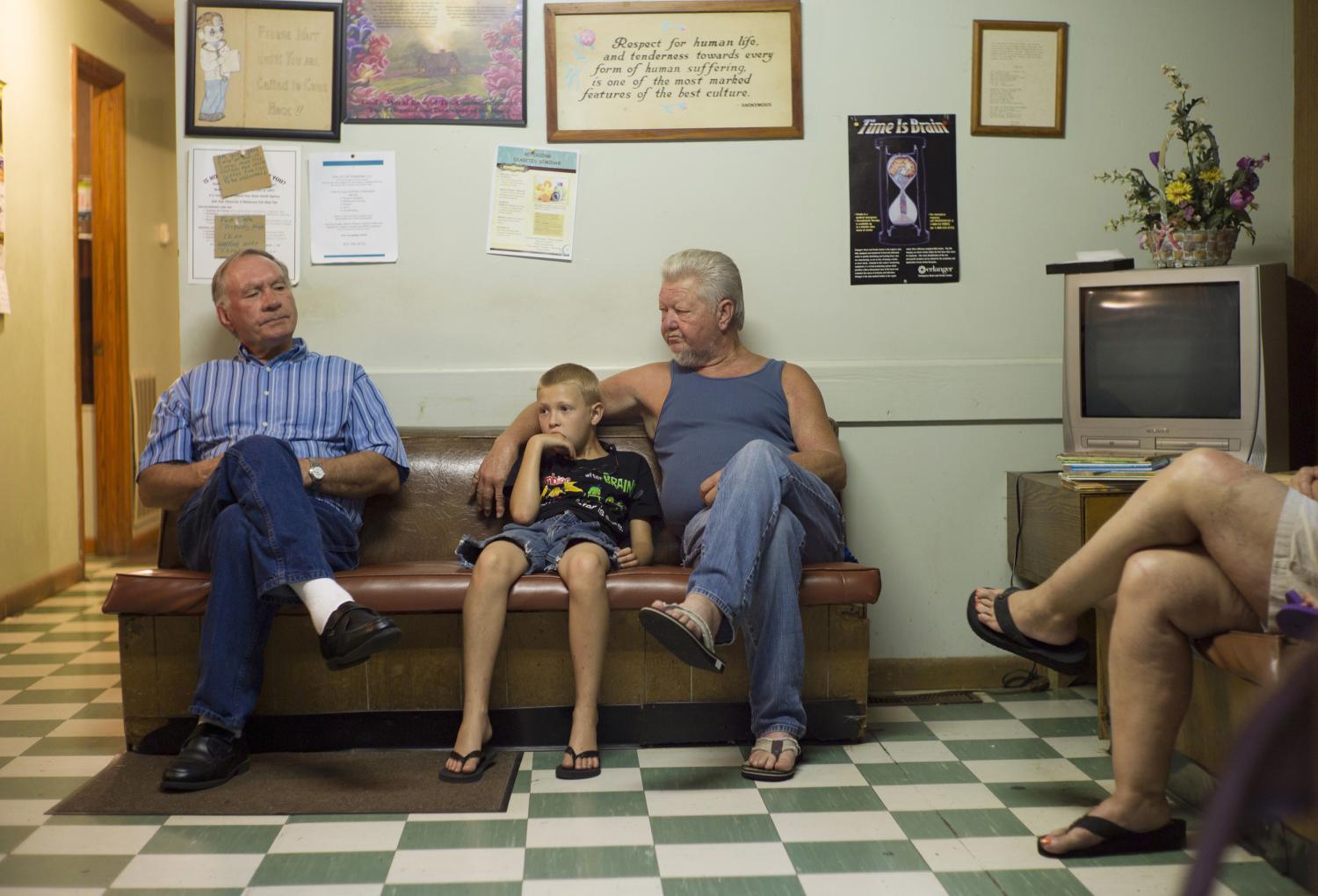 Patients in a waiting room