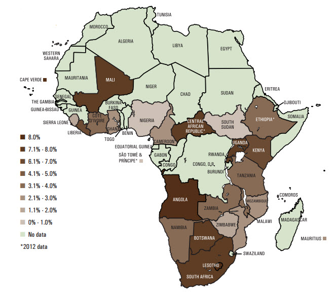 map africa infrastructure