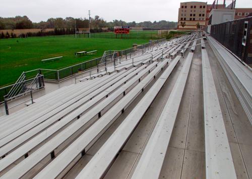 REUTERS/Jim Bourg - The football stadium stands of Montgomery Blair High school.