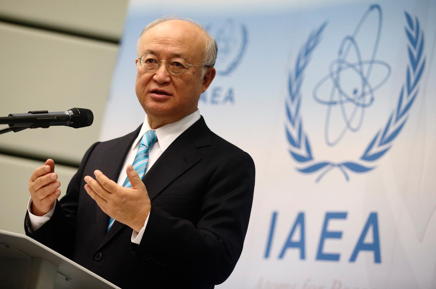 International Atomic Energy Agency (IAEA) Director General Yukiya Amano addresses a news conference after a board of governors meeting at the IAEA headquarters in Vienna March 2, 2015. REUTERS/Heinz-Peter Bader