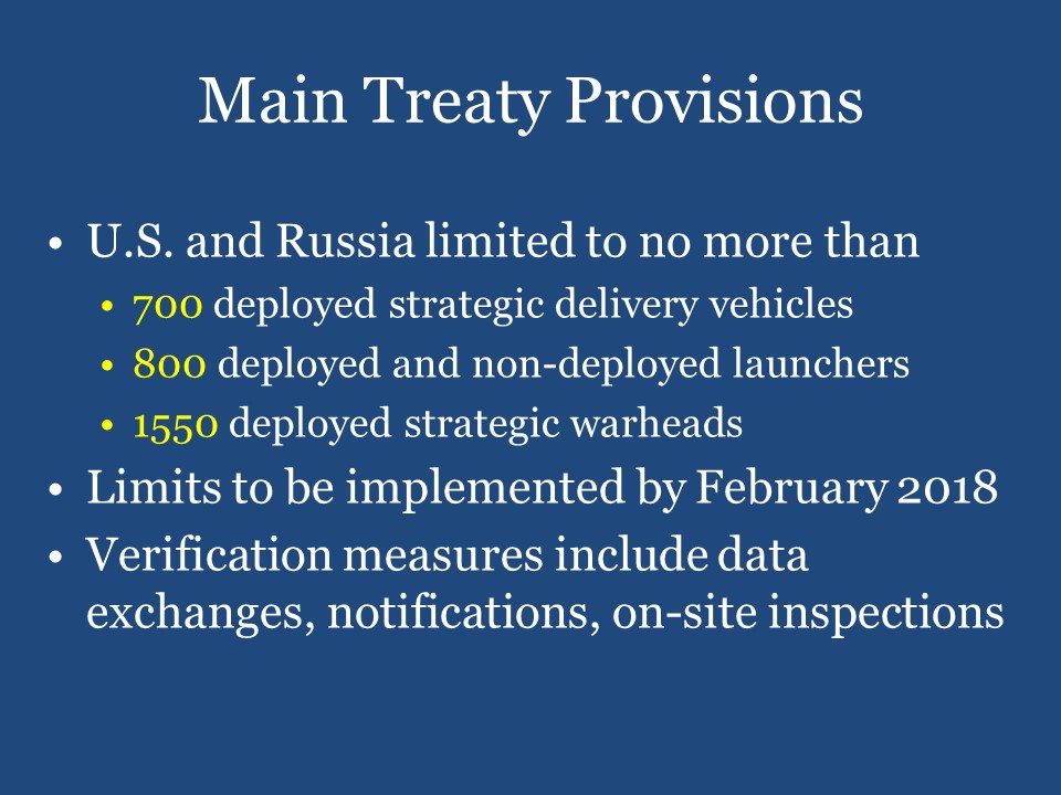 Main Treaty Provisions