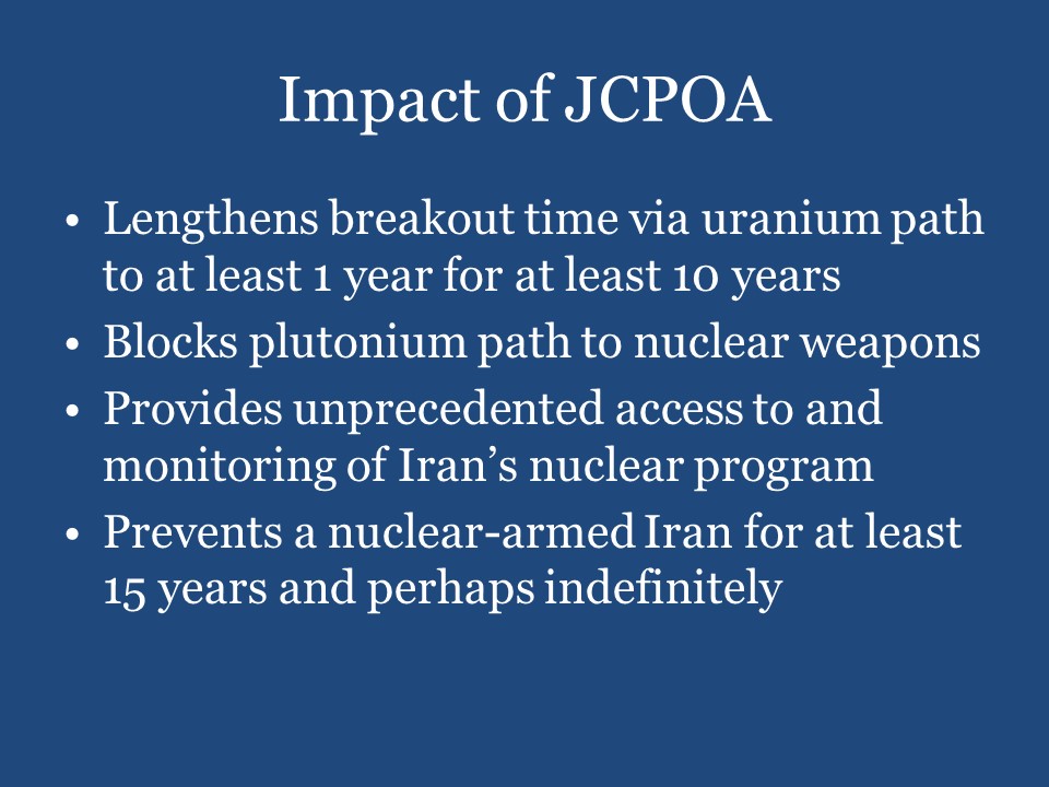 Impact of JCPOA