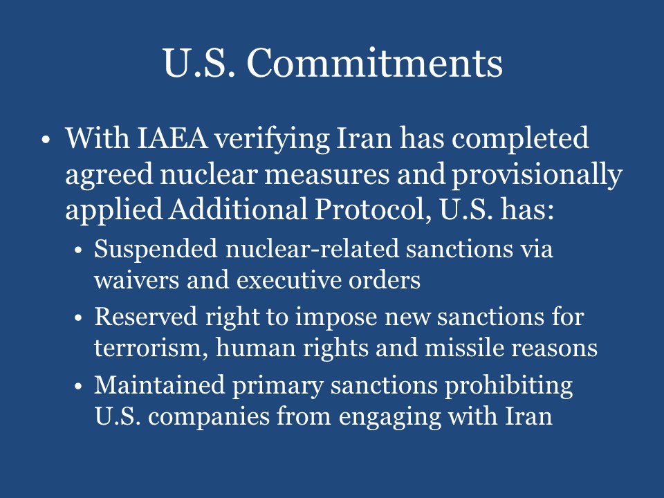 U.S. Commitments