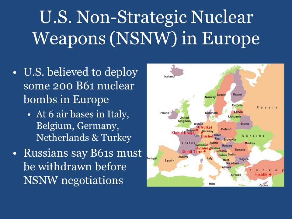 U.S. Non-Strategic Nuclear Weapons (NSNW) in Europe