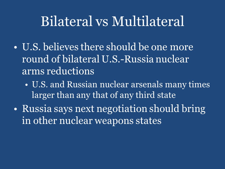 Bilateral vs Multilateral