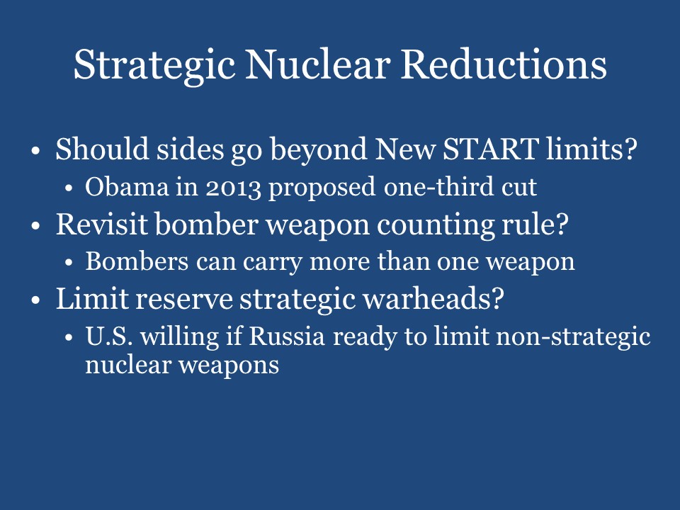 Strategic Nuclear Reductions
