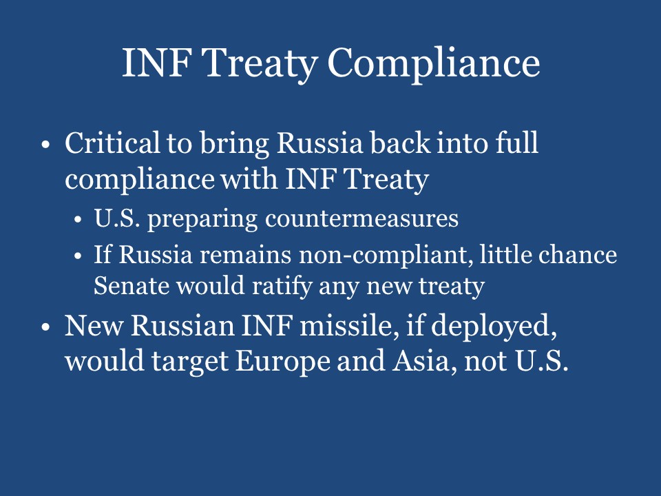 INF Treaty Compliance