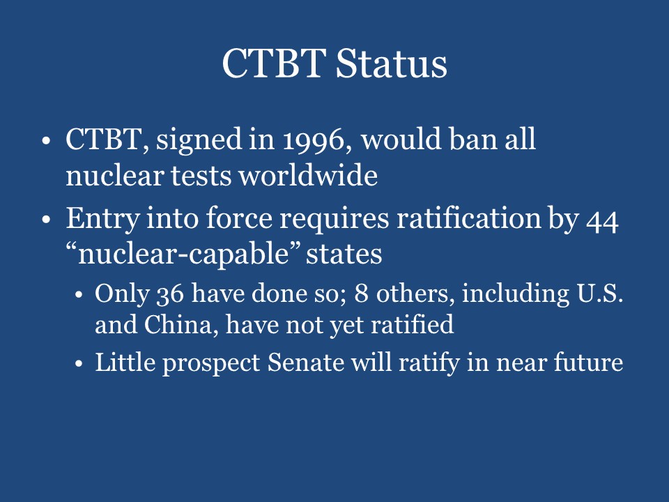 CTBT Status