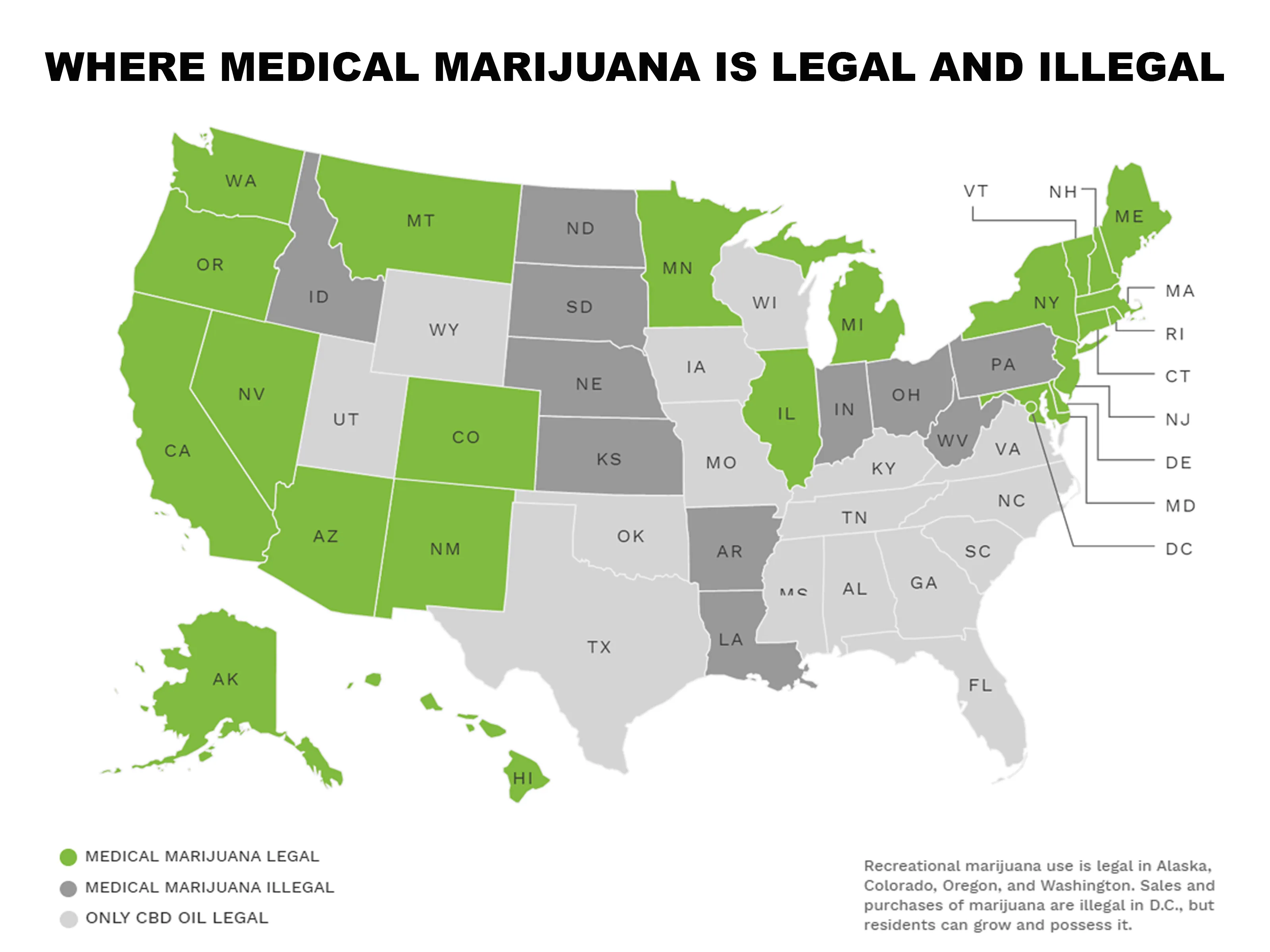 medical marijuana by state map Map Medical Marijuana Laws State By State medical marijuana by state map