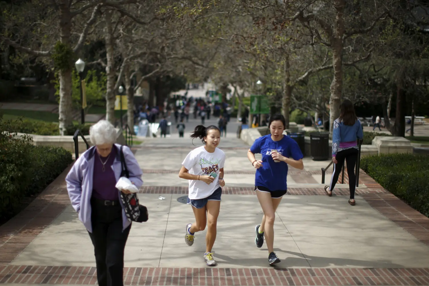 Students Jogging