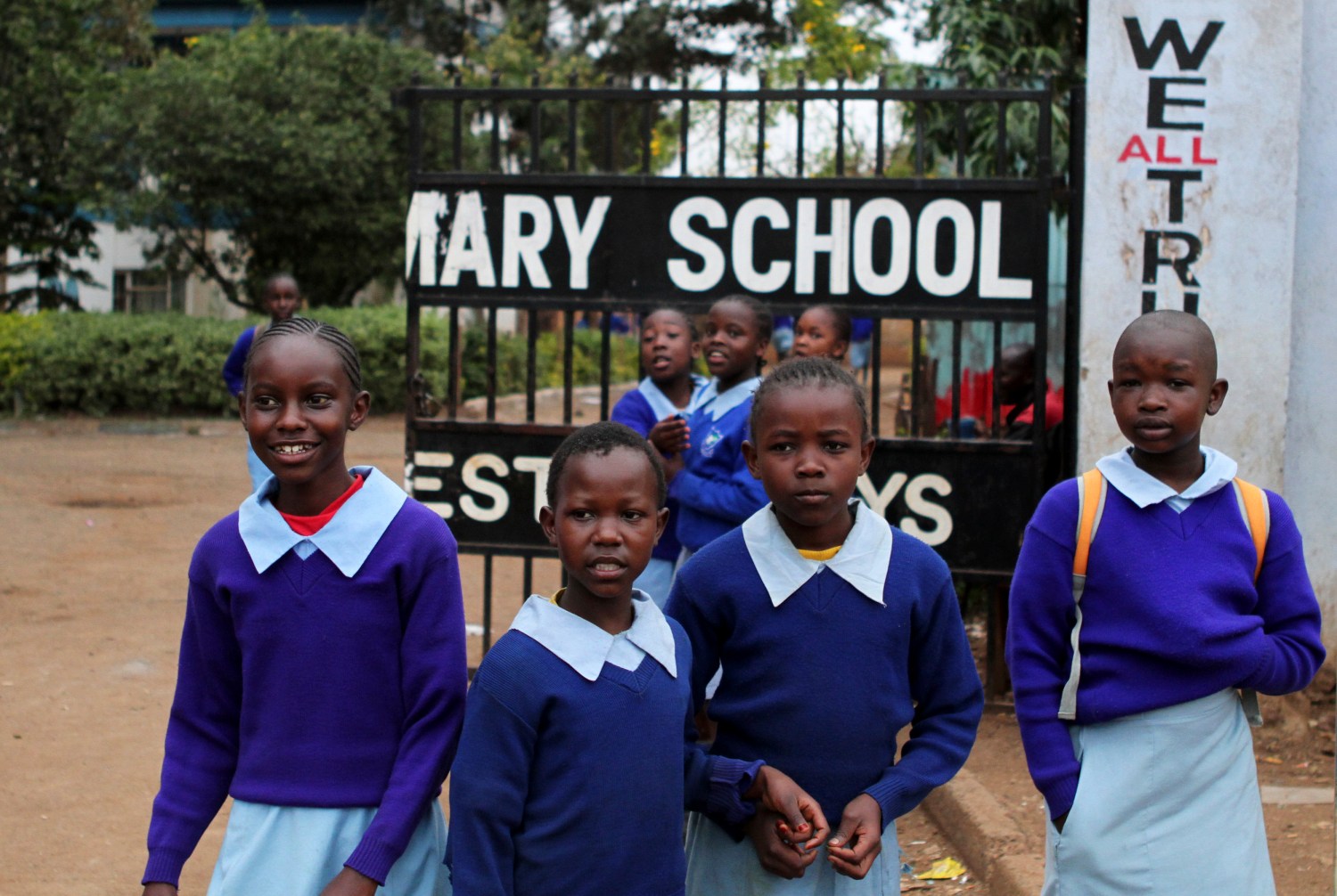 Girls at a school in Kenya
