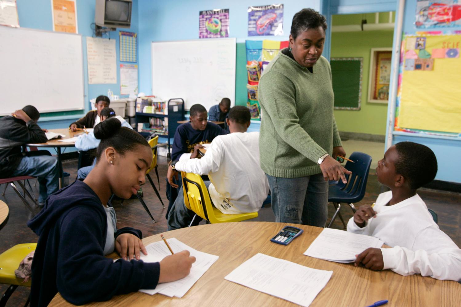 Teacher in classroom