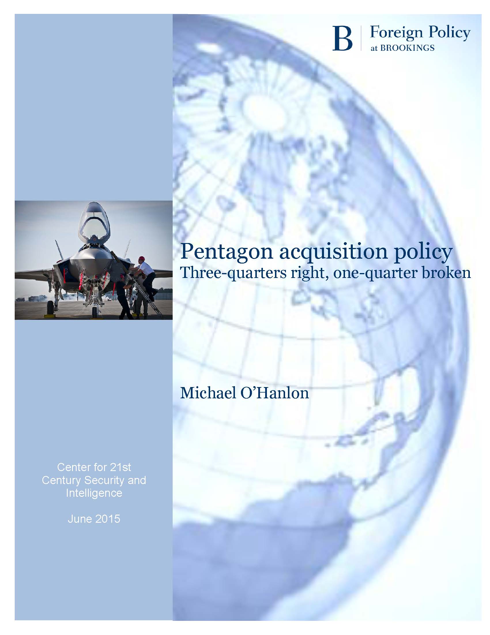 Accquisition reform ohanlon cover