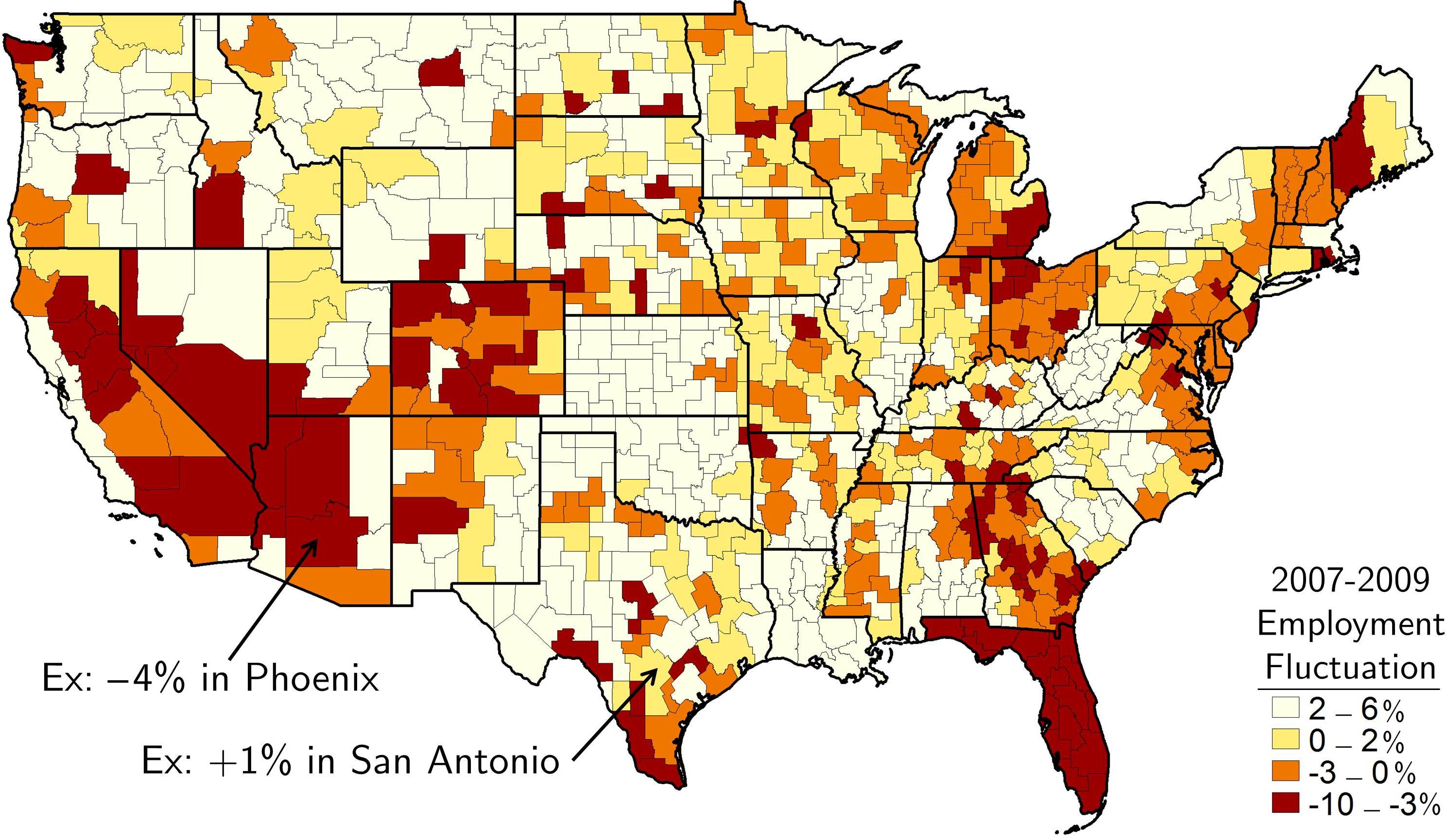 Americans jobless in 2014 question heat map