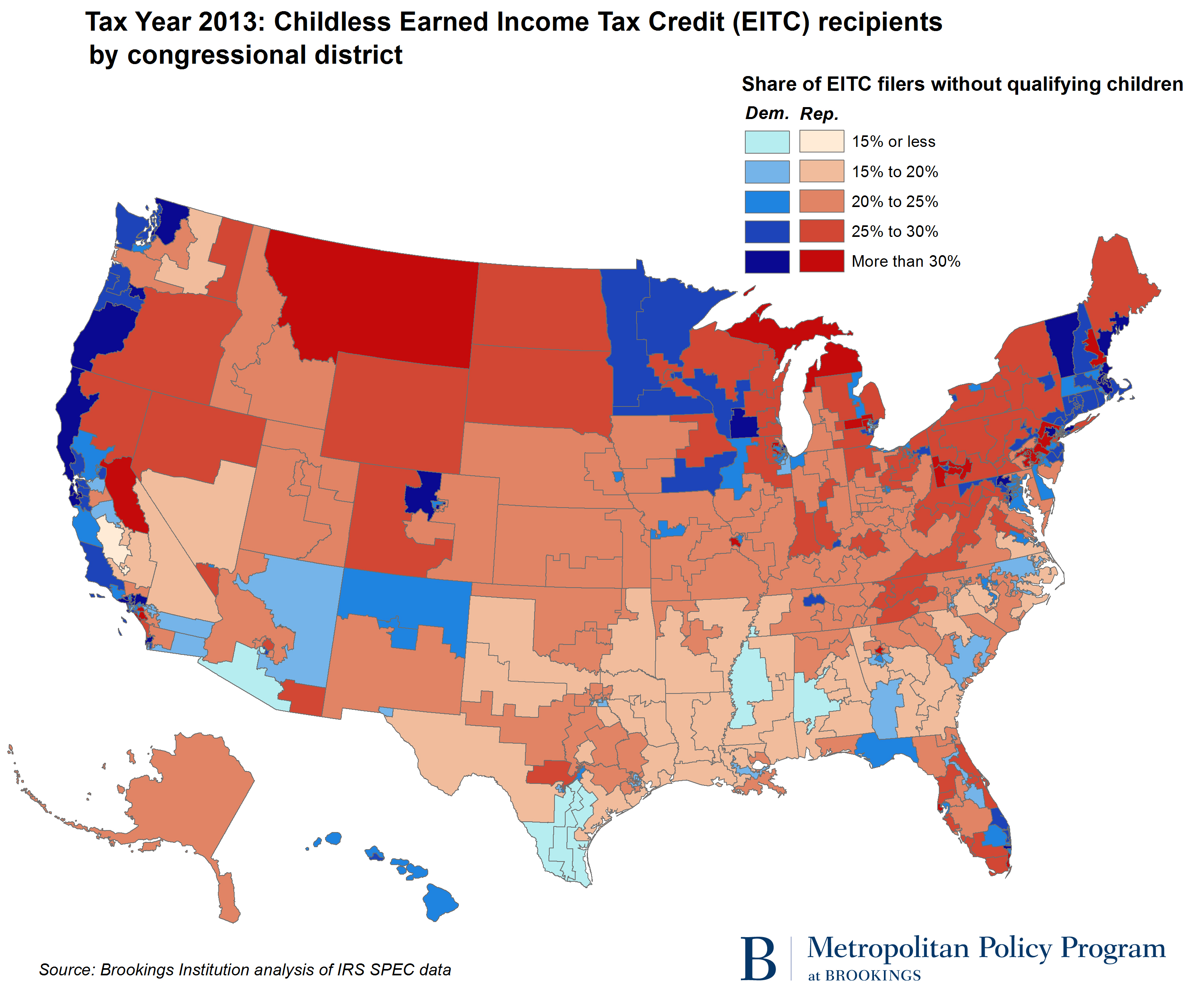 Map 1 Childless EITC