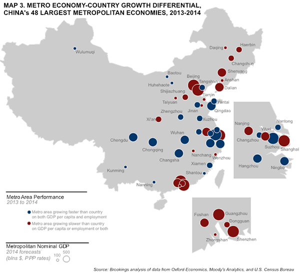 Metro economic country growth differential