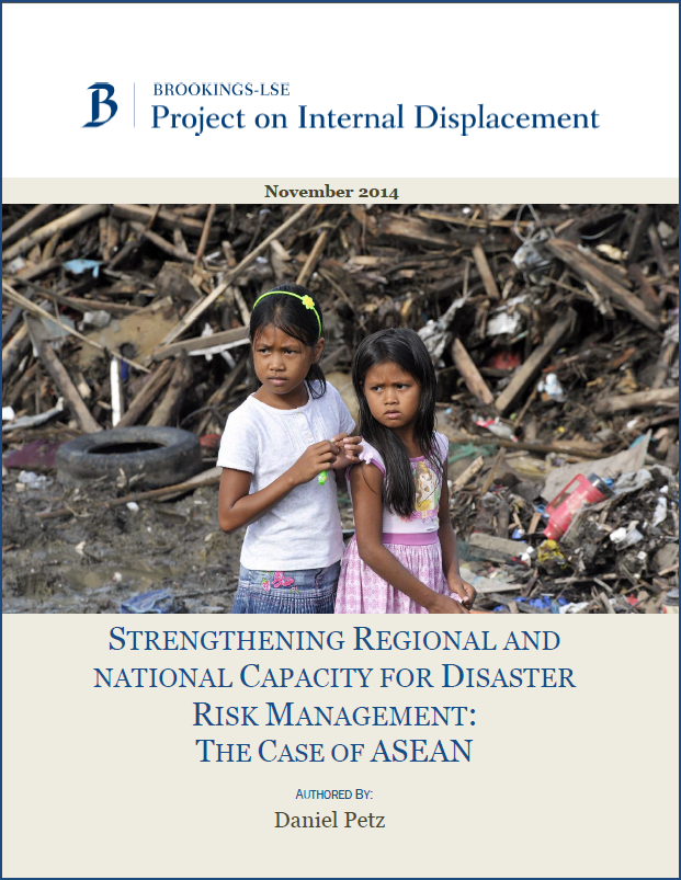 Strengthening Regional and National Capacity for DRM  Case of ASEAN report cover