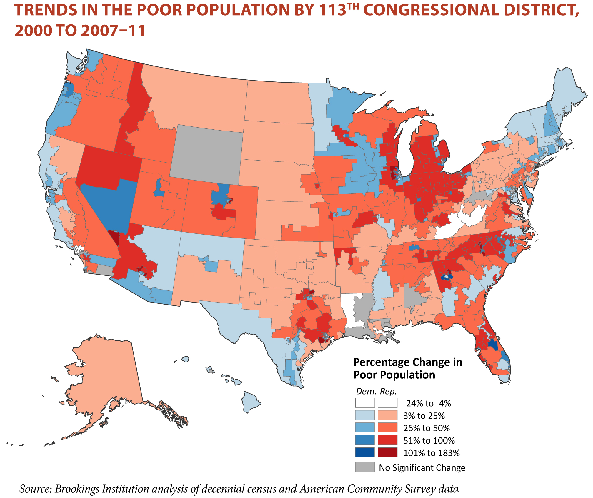 Trends in the Poor Population by 113th Congressional District