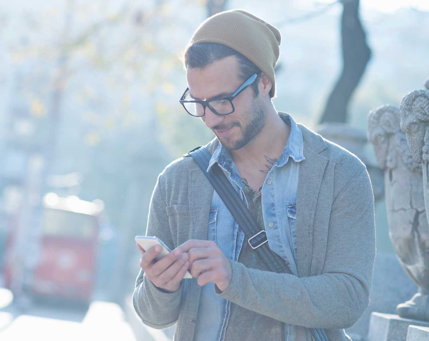 gig economy worker checking phone