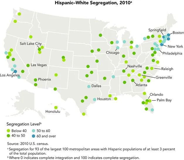 hispanic white segregation 2010