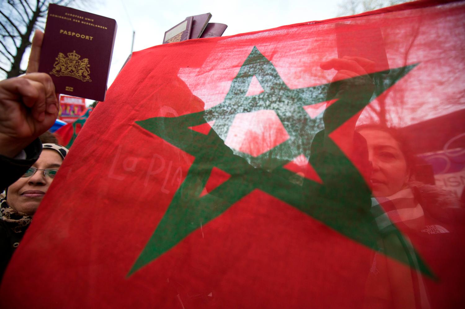 Photo of Moroccan flag.
