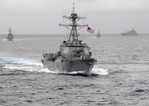 US Navy/CPO John Hageman/Handout - The USS Lassen, which sailed within 12 nautical miles of artificial islands built by China in the South China Sea in October 2015