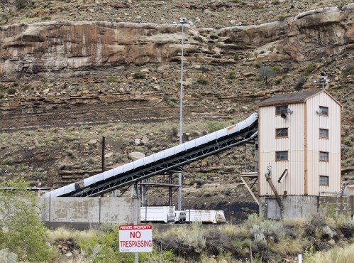 Equipment and conveyor belts that used to load coal into the coal-fired Castle Gate Power Plant sits idle as the plant no longer produces electricity outside Helper, Utah August 3, 2015.
