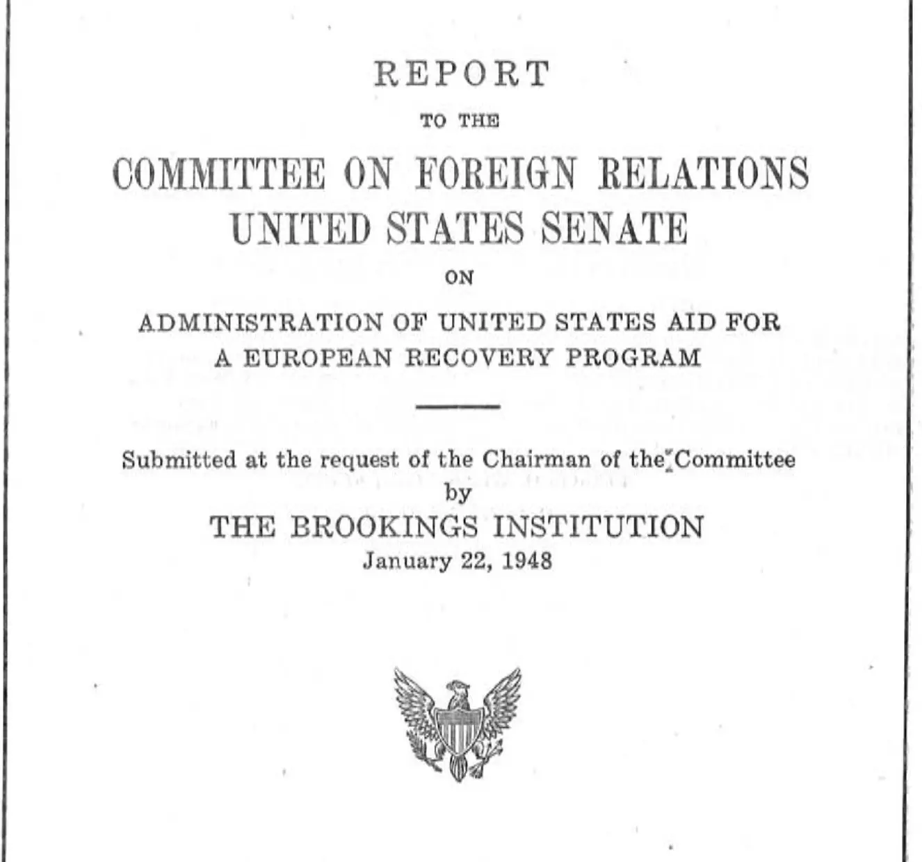 Senate Foreign Relations Committee report