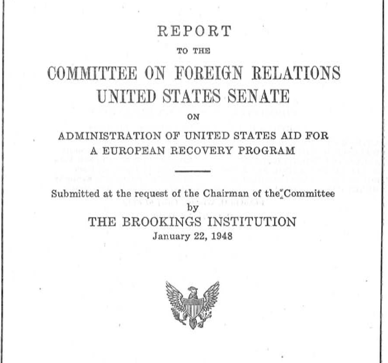 Senate Foreign Relations Committee report