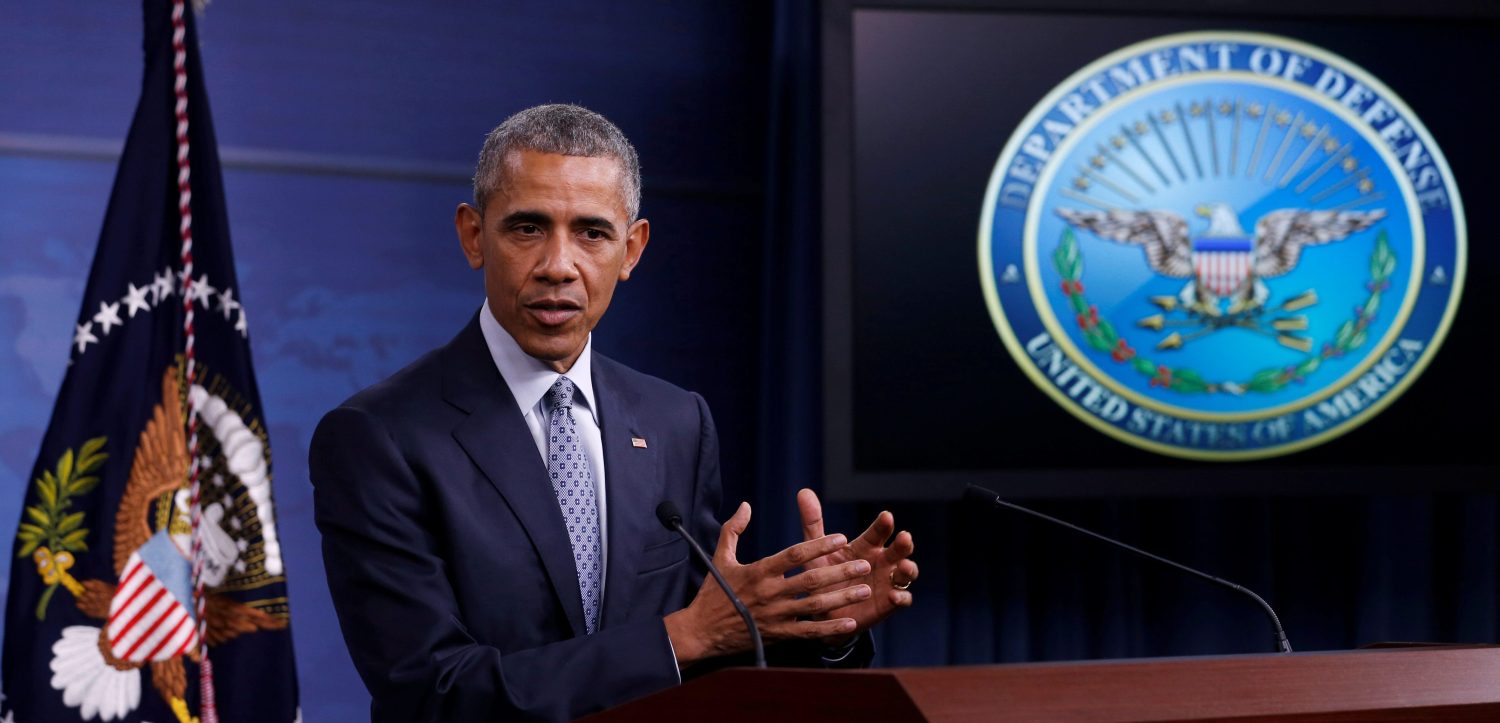 U.S. President Barack Obama holds a news conference at the Pentagon in Arlington, Virginia, U.S. August 4, 2016. REUTERS/Jonathan Ernst - RTSL3YM