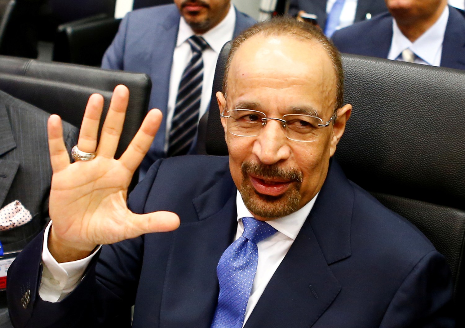Saudi Arabia's Energy Minister Khalid al-Falih talks to journalists before a meeting of OPEC oil ministers in Vienna, Austria, June 2, 2016. REUTERS/Leonhard Foeger