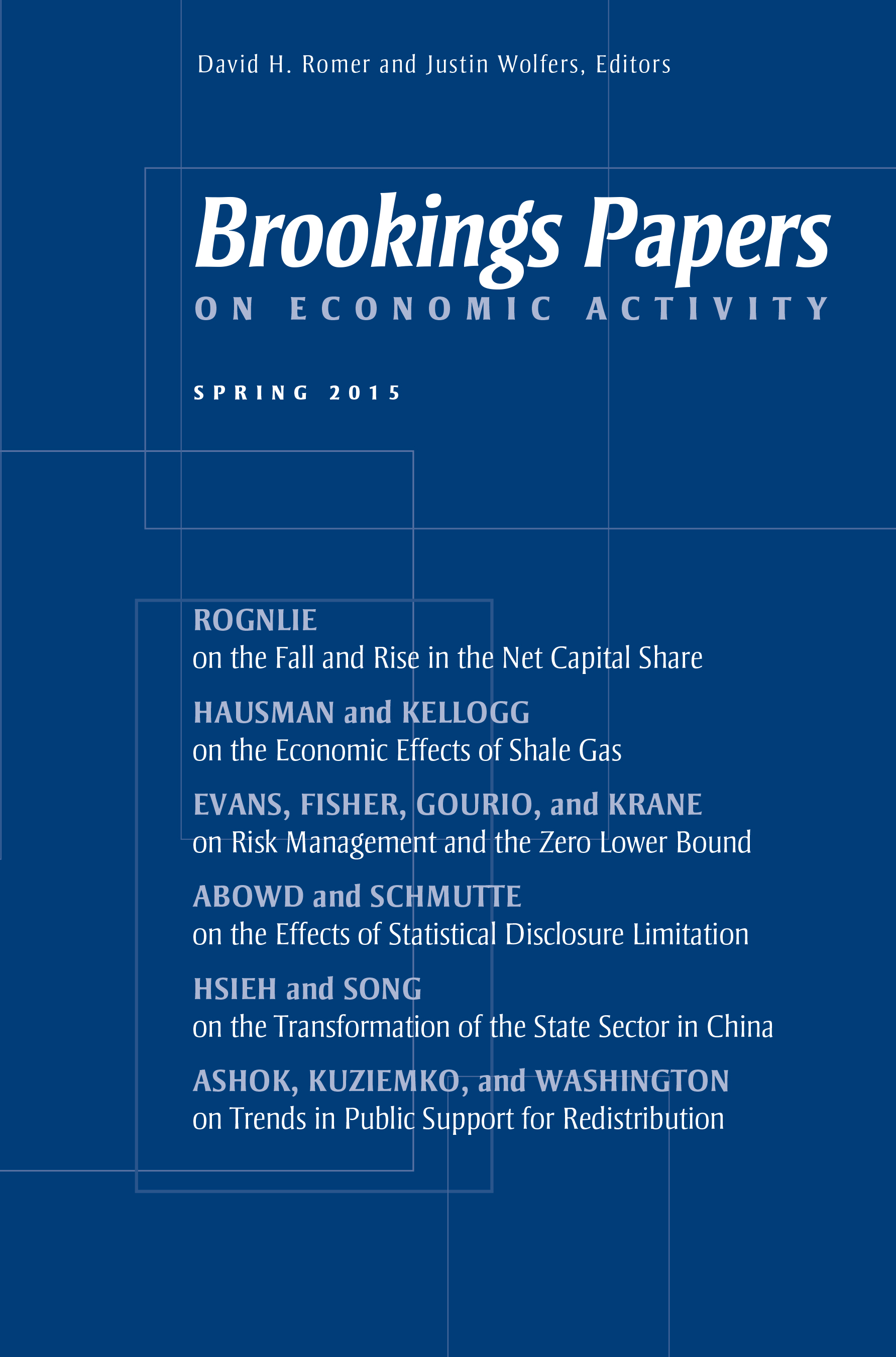 Economic　洋書　on　Papers　Brookings　2015-　Activity:　Spring