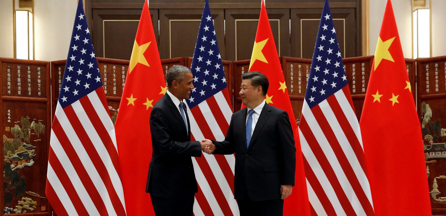 China's President Xi Jinping and U.S. President Barack Obama shake hands before a bilateral meeting ahead of the G20 Summit, in Ming Yuan Hall at Westlake Statehouse in Hangzhou, China September 3, 2016. REUTERS/Jonathan Ernst TPX IMAGES OF THE DAY - RTX2NYX5