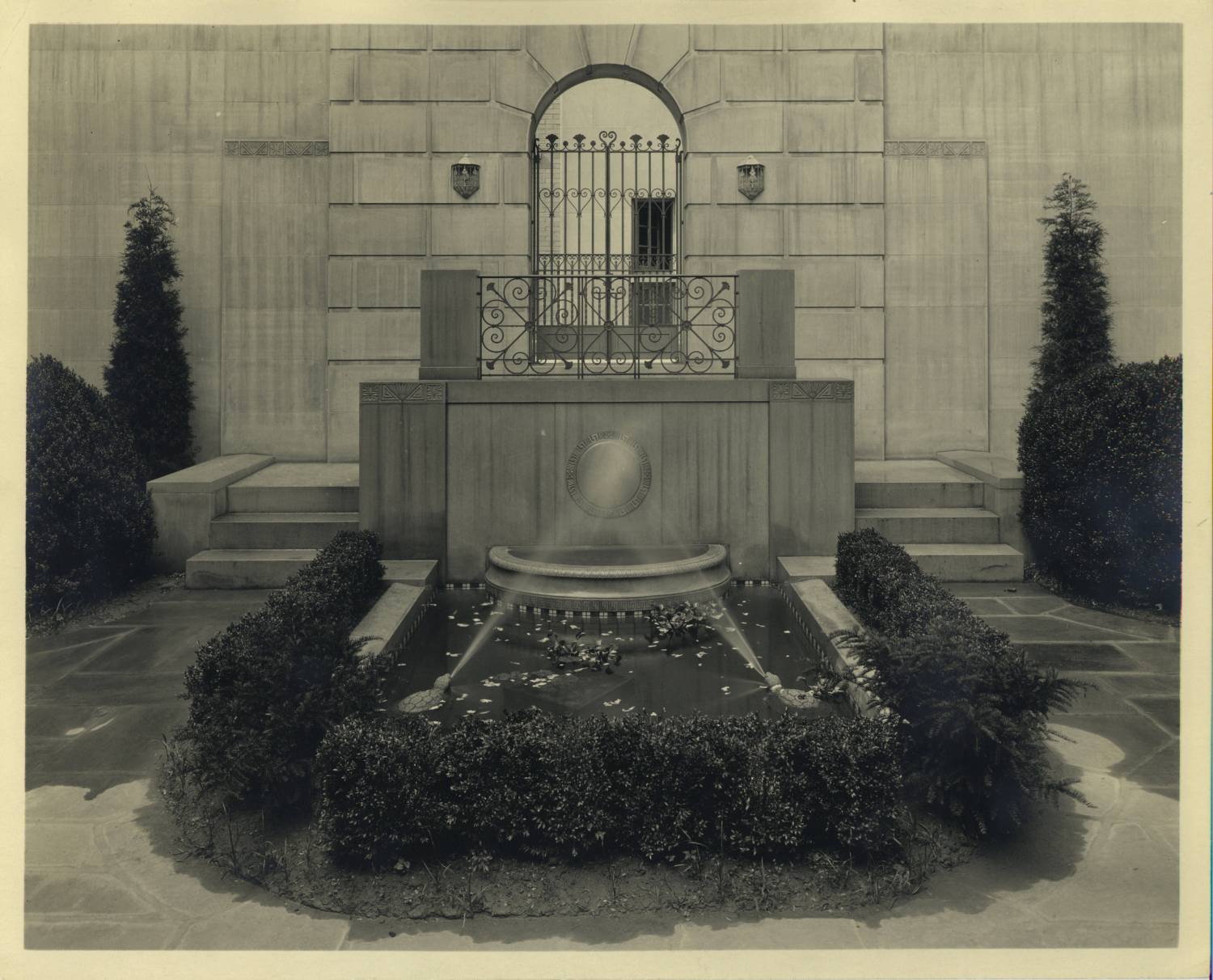 Fountain at the Institution's Jackson Place headquarters, on Lafayette Square in D.C.