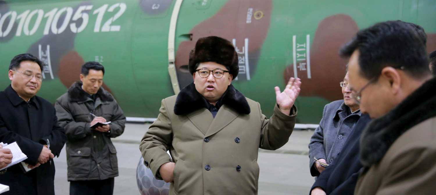 FILE PHOTO - North Korean leader Kim Jong Un meets scientists and technicians in the field of research into nuclear weapons in this undated photo released by North Korea's Korean Central News Agency (KCNA) in Pyongyang March 9, 2016. KCNA/Files via Reuters ATTENTION EDITORS - THIS PICTURE WAS PROVIDED BY A THIRD PARTY. REUTERS IS UNABLE TO INDEPENDENTLY VERIFY THE AUTHENTICITY, CONTENT, LOCATION OR DATE OF THIS IMAGE. FOR EDITORIAL USE ONLY. NO THIRD PARTY SALES. SOUTH KOREA OUT. THIS PICTURE IS DISTRIBUTED EXACTLY AS RECEIVED BY REUTERS, AS A SERVICE TO CLIENTS. - RTX2OQQN
