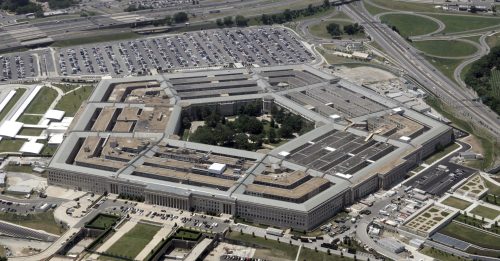 An aerial view of the Pentagon building in Washington, June 15, 2005. [U.S. Defense Secretary Donald Rumsfeld defended the Guantanamo prison against critics who want it closed by saying U.S. taxpayers have a big financial stake in it and no other facility could replace it at a Pentagon briefing on Tuesday.] - RTXNK0I