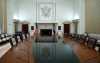 The conference table of the Federal Reserve Board of Governor is seen empty at Federal Reserve Board headquarters before new Chairwoman Janet Yellen took the oath of office in the conference room at the Federal Reserve Board in Washington, February 3, 2014. REUTERS/Jim Bourg (UNITED STATES - Tags: BUSINESS POLITICS) - RTX186FQ