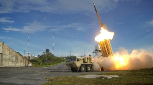 FILE PHOTO - A Terminal High Altitude Area Defense (THAAD) interceptor is launched during a successful intercept test, in this undated handout photo provided by the U.S. Department of Defense, Missile Defense Agency. U.S. Department of Defense, Missile Defense Agency/Handout via Reuters/File PhotoATTENTION EDITORS - FOR EDITORIAL USE ONLY. NOT FOR SALE FOR MARKETING OR ADVERTISING CAMPAIGNS. THIS IMAGE HAS BEEN SUPPLIED BY A THIRD PARTY. IT IS DISTRIBUTED, EXACTLY AS RECEIVED BY REUTERS, AS A SERVICE TO CLIENTS. - RTX2O4QL