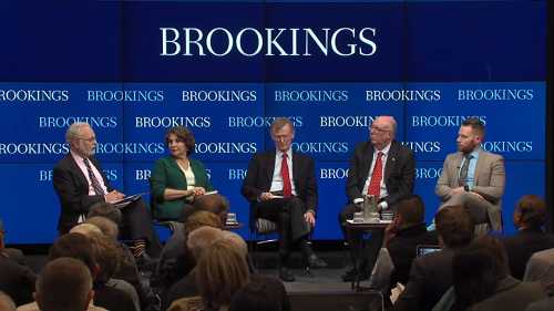 David Wessel moderates a panel at Brookings