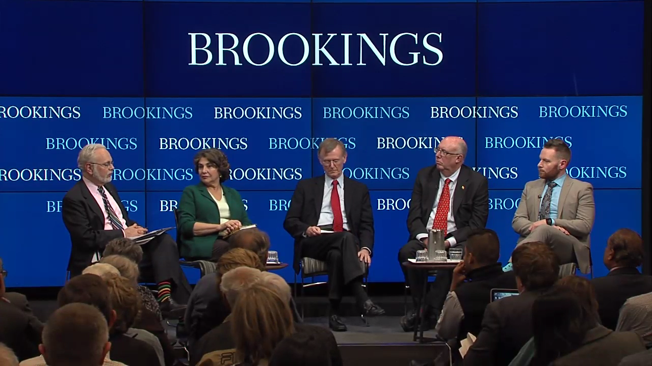 David Wessel moderates a panel at Brookings
