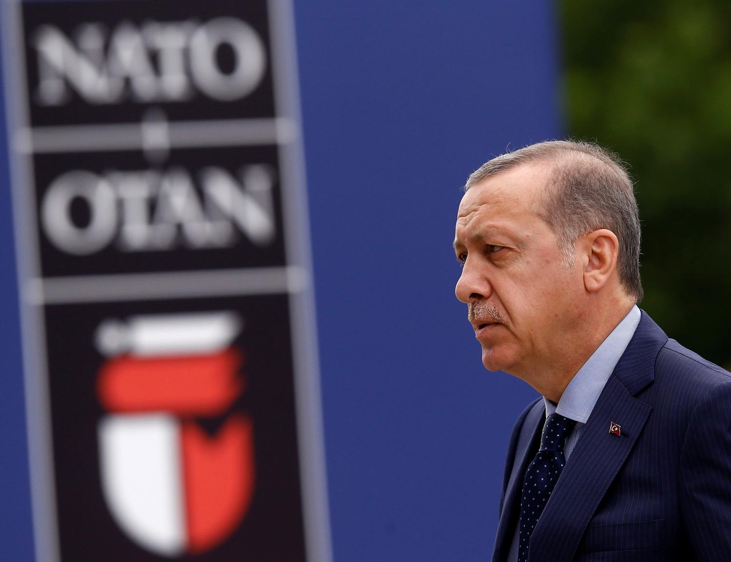 Turkey's President Tayyip Erdogan arrives for the NATO Summit in Warsaw, Poland, July 9, 2016. REUTERS/Kacper Pempel/File Photo - RTSRWLW