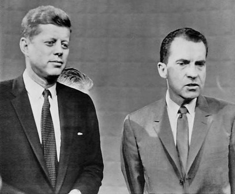 John F. Kennedy and Richard M. Nixon at the first debate in Chicago, 1960.