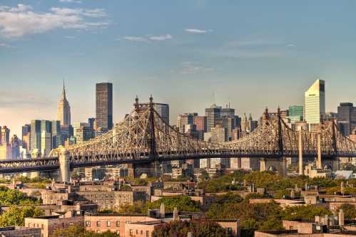 A picture of a bridge in the New York City Skyline, taken October 25, 2010 by hjjanish on FLICKR.