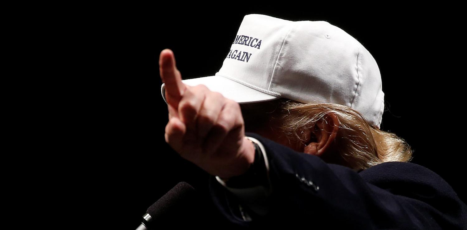 Republican presidential nominee Donald Trump attends a campaign rally in Detroit, Michigan, U.S. November 6, 2016. REUTERS/Carlo Allegri - RTX2S7Z6