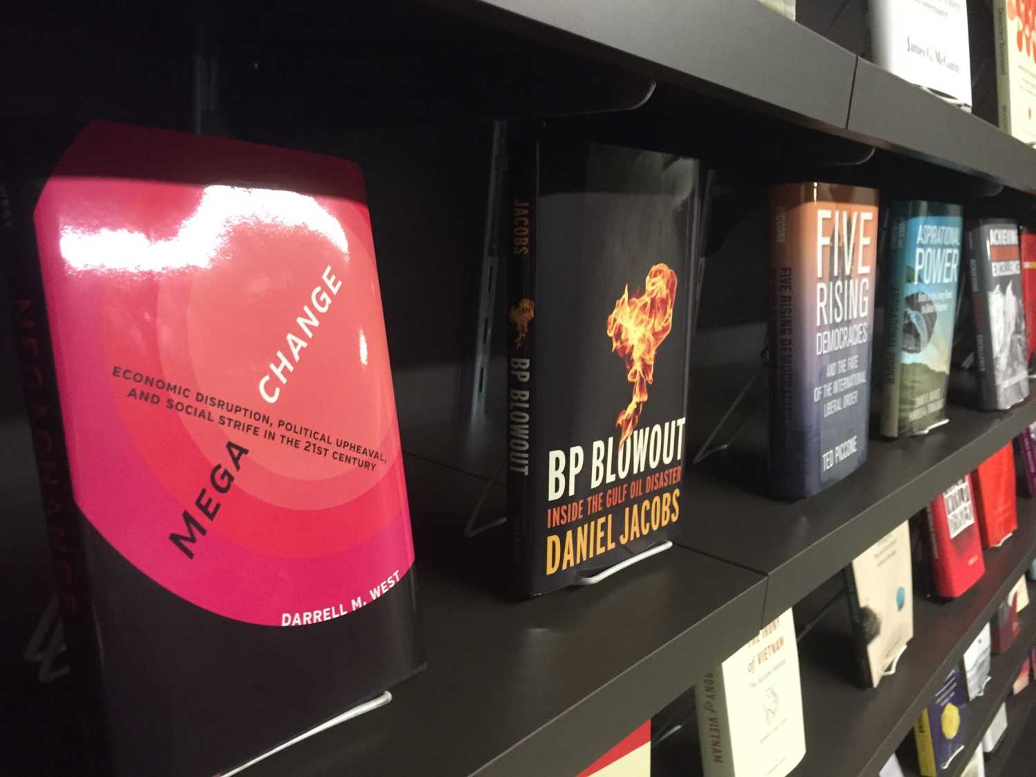 picture of brookings books on a shelf