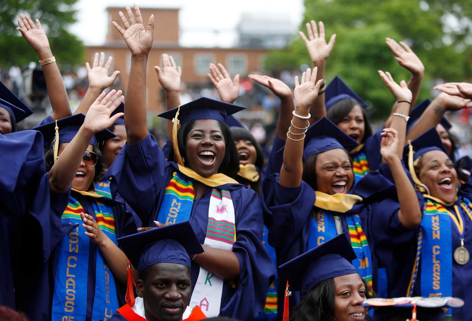 Graduates celebrate at Howard University in Washington